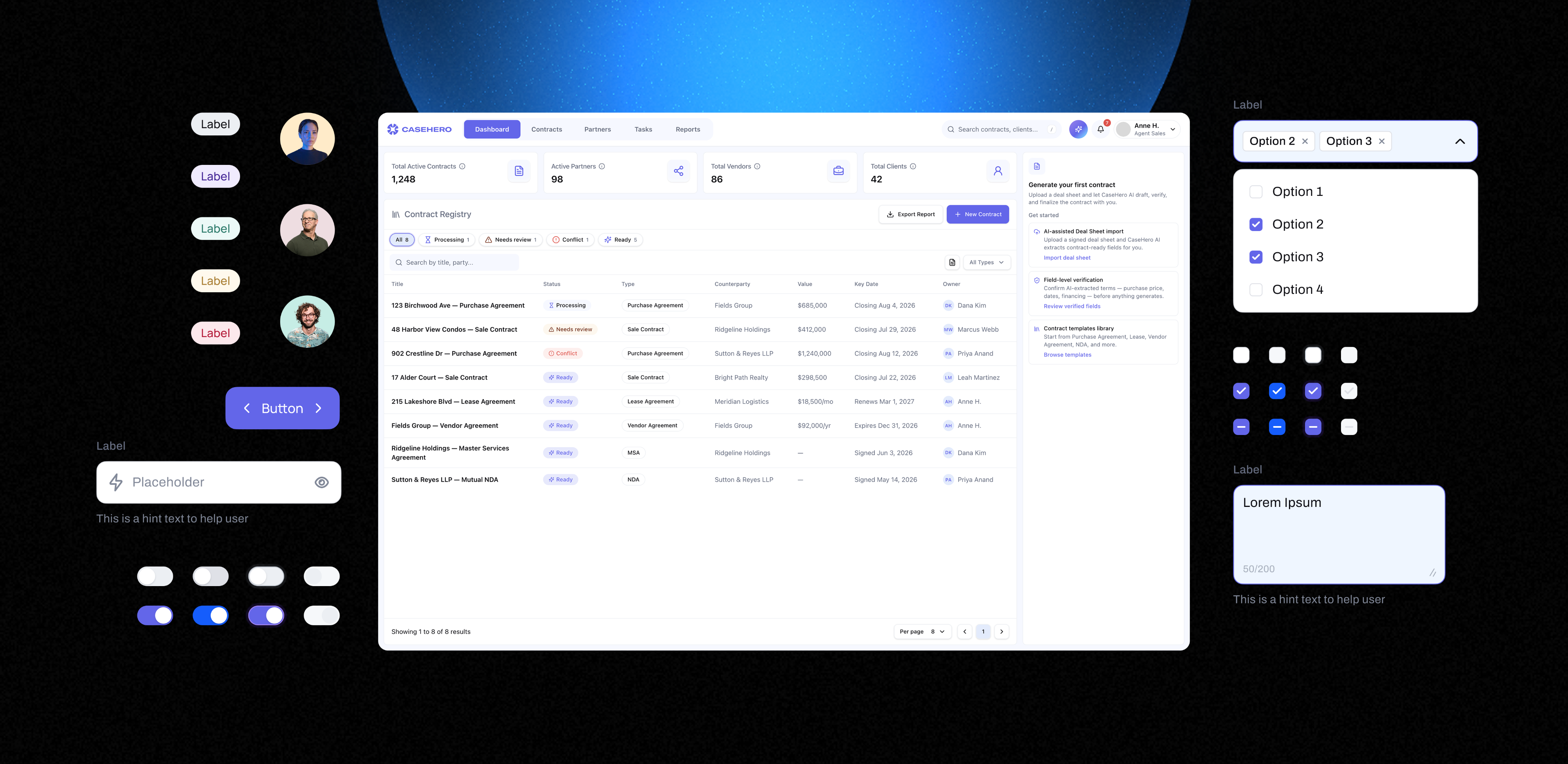 Build a scalable design system for a growing legal startup