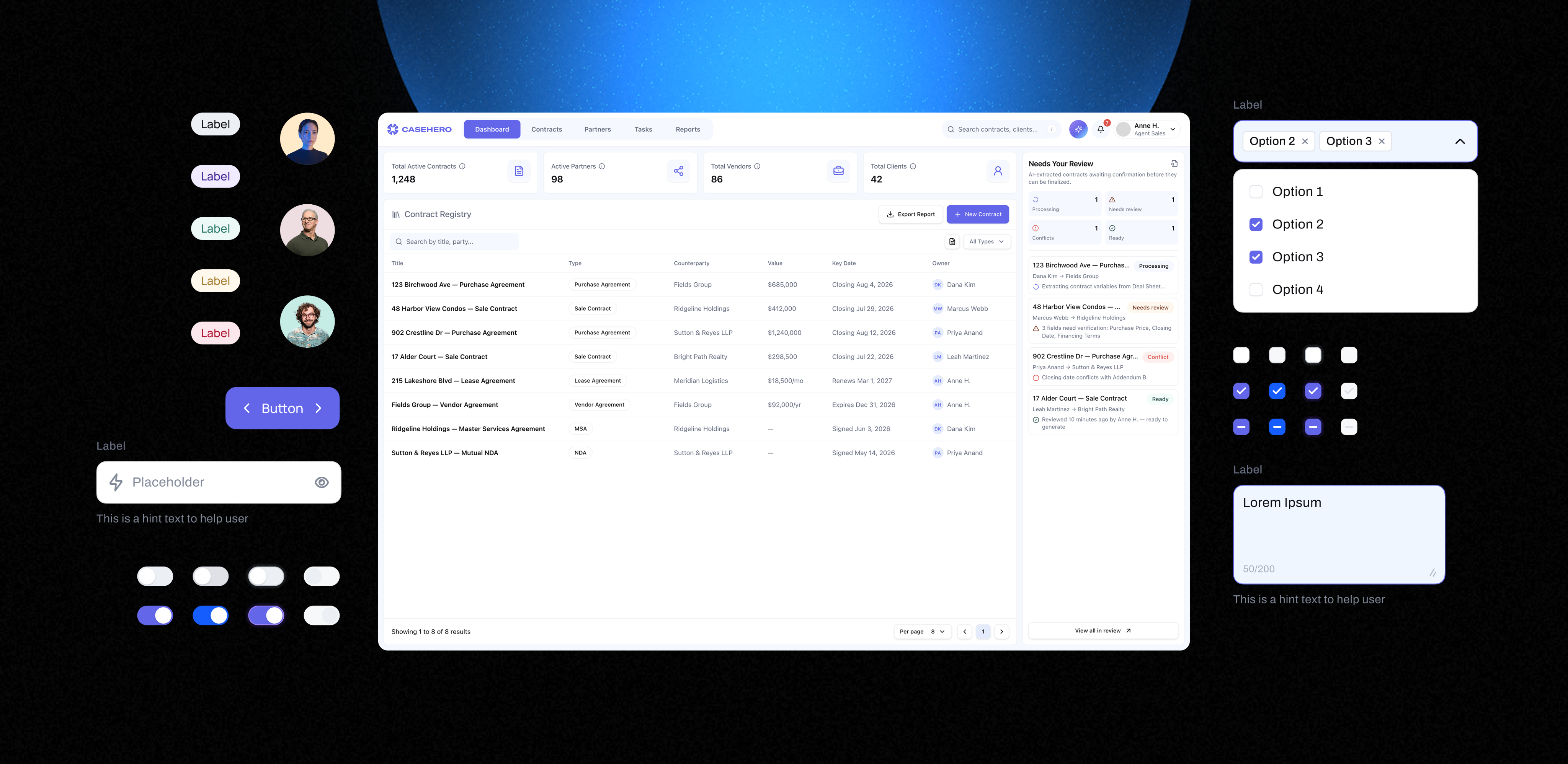 Build a scalable design system for a growing legal startup