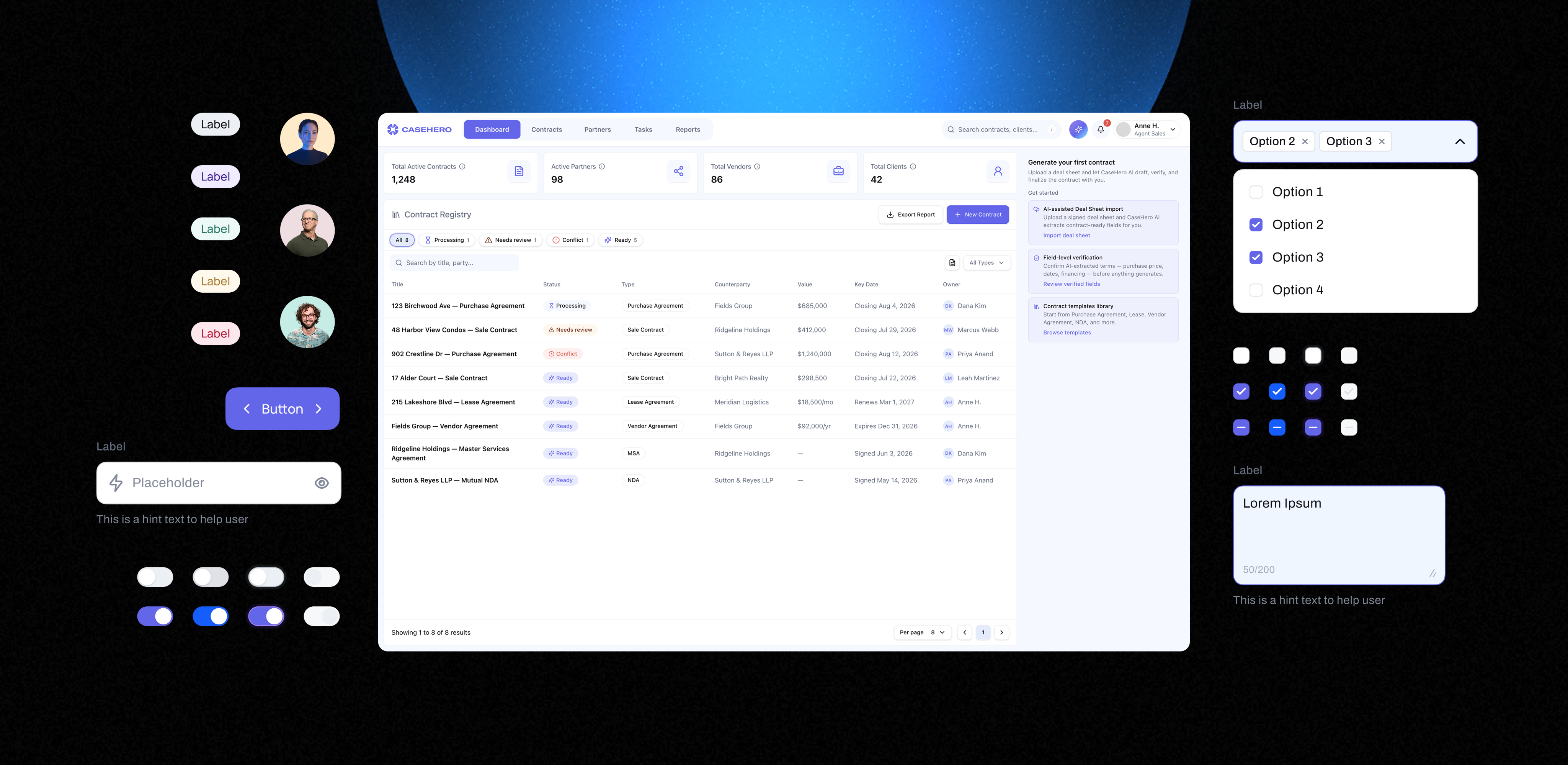Build a scalable design system for a growing legal startup